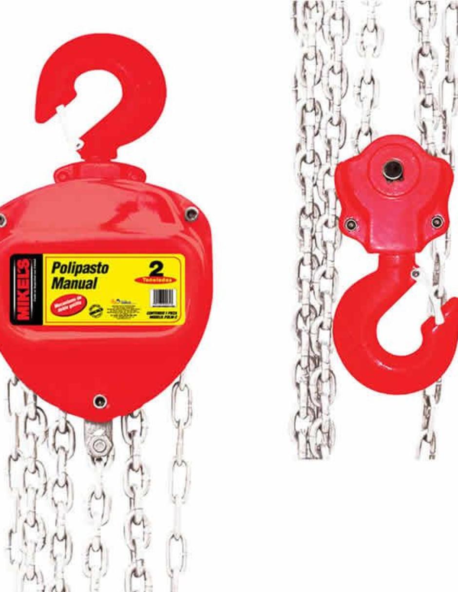 Polipasto manual rojo
