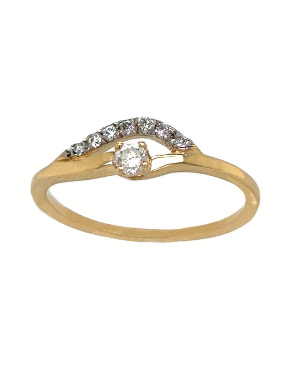 Anillo de compromiso de oro amarillo 14 k diamante Anillo de compromiso de oro amarillo 14 k diamante