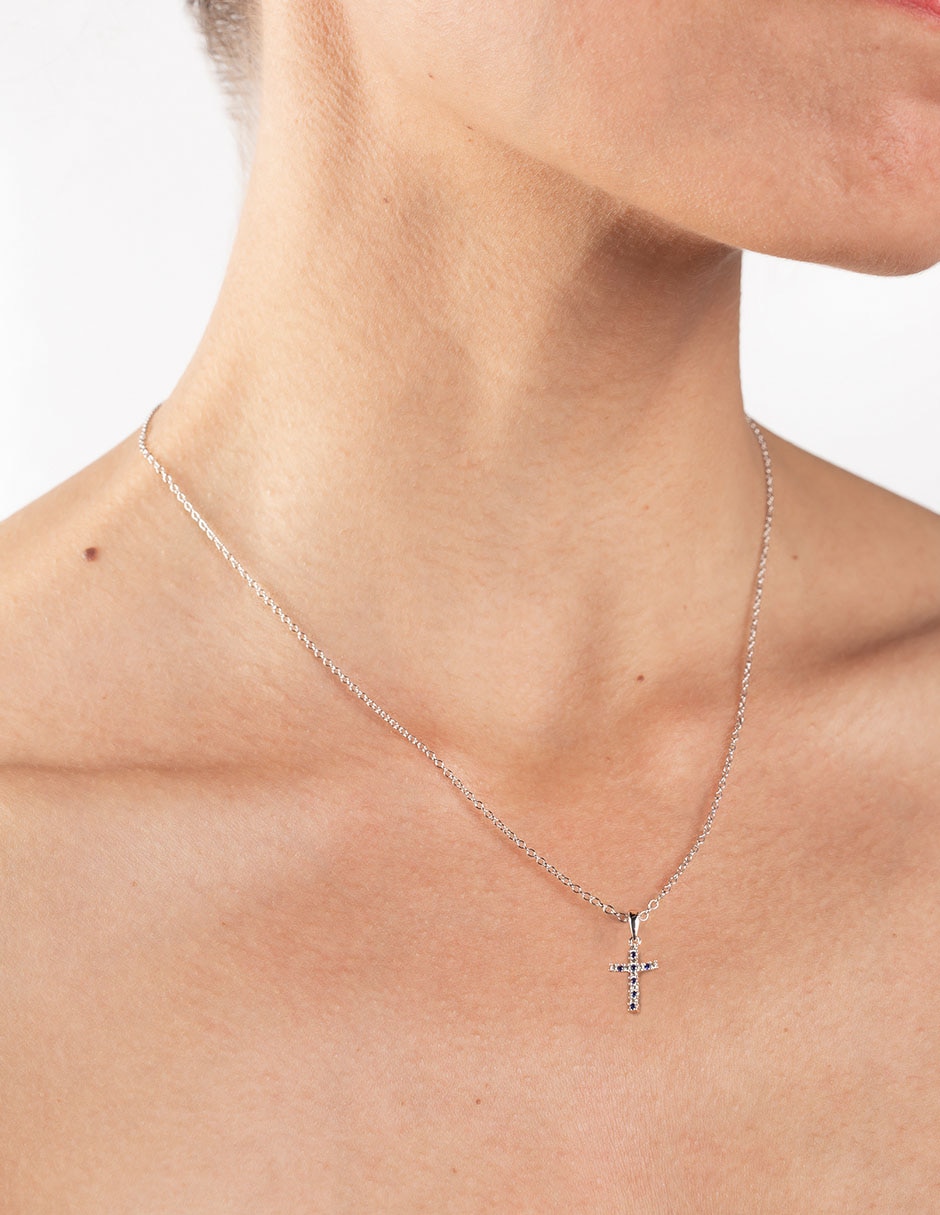 Collar de oro blanco 14 K