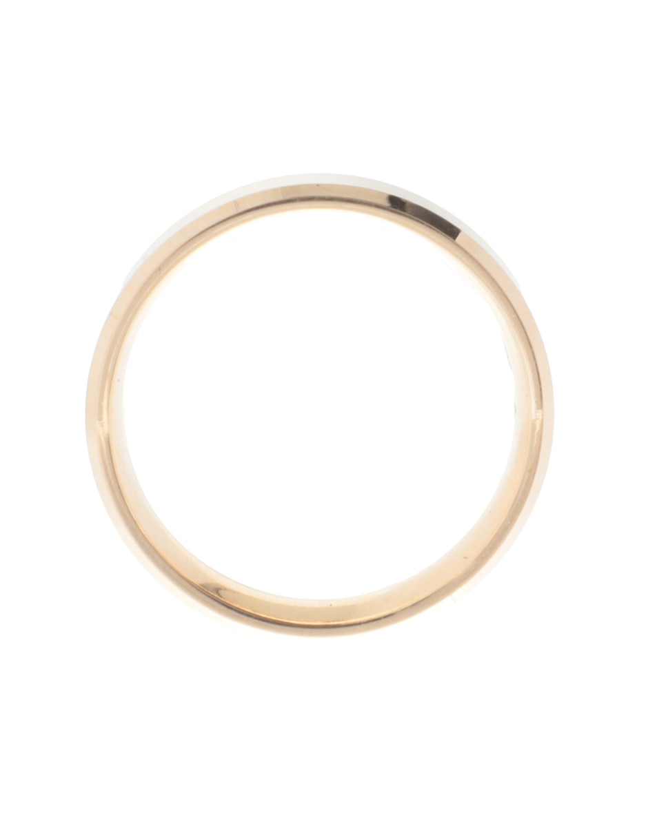 Anillo redondo Argolla 14 k de oro amarillo 2
