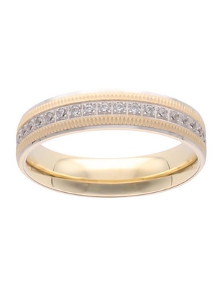 Anillo de oro amarillo diamante diamantado 1