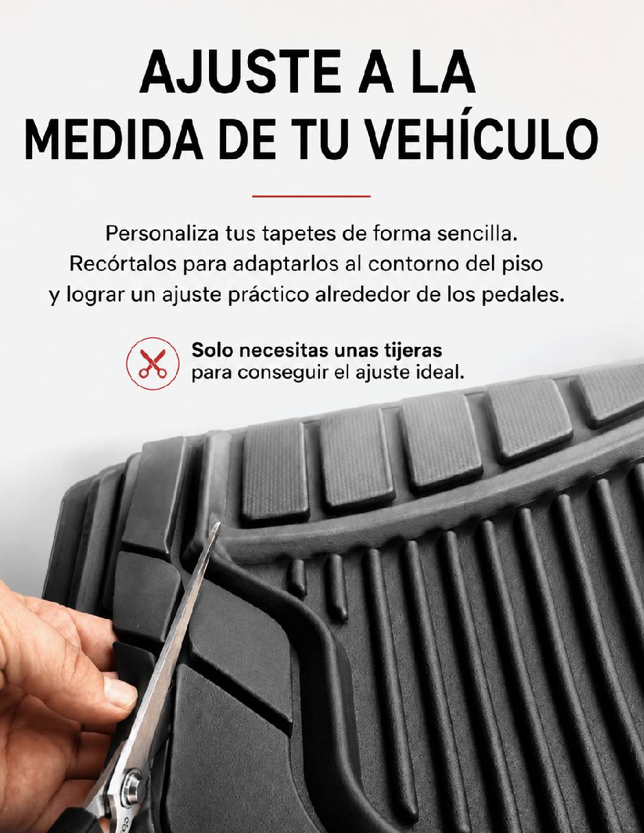Juego de tapetes ajustables para auto de PVC