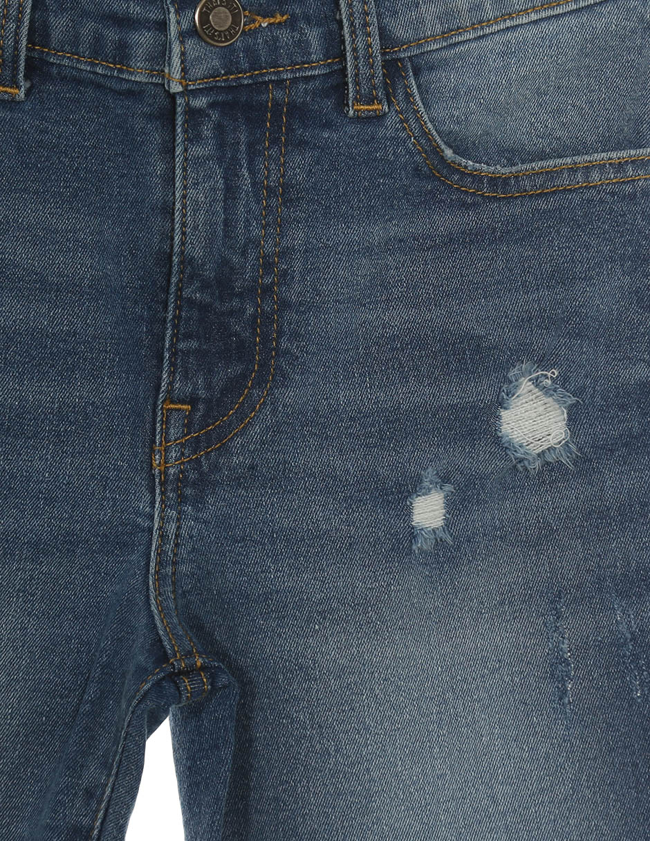 Jeans skinny lavado medio para niño 5