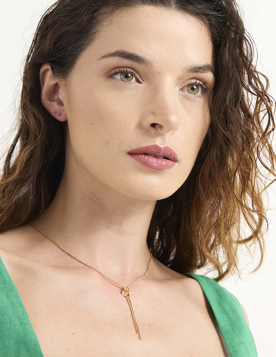 Collar de flor Necklace de oro 14 K Collar de flor Necklace de oro 14 K