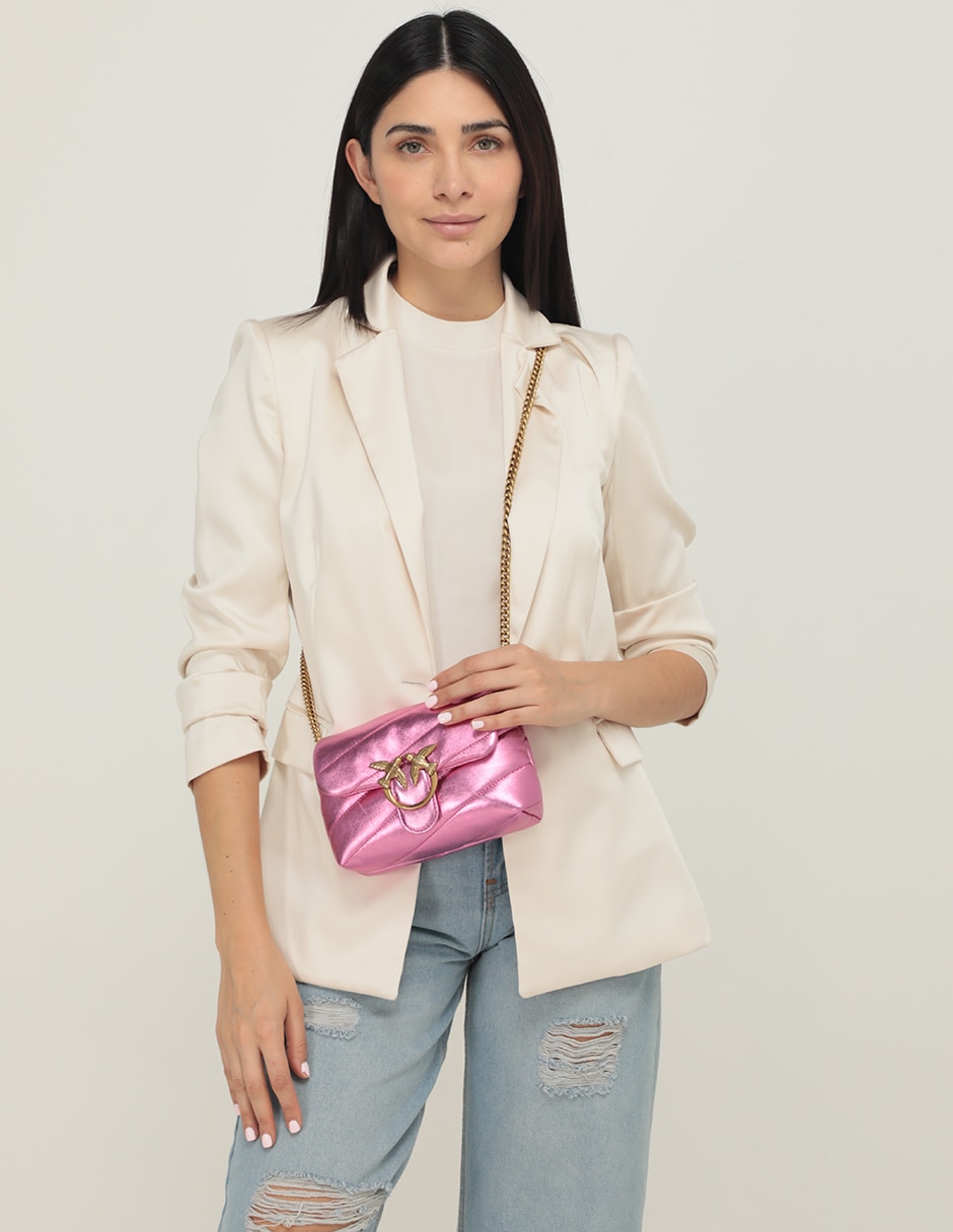Bolsa crossbody Love Baby Puff de piel para mujer 5