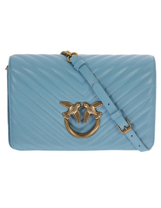 Bolsa crossbody Pinko Classic Love de piel para mujer