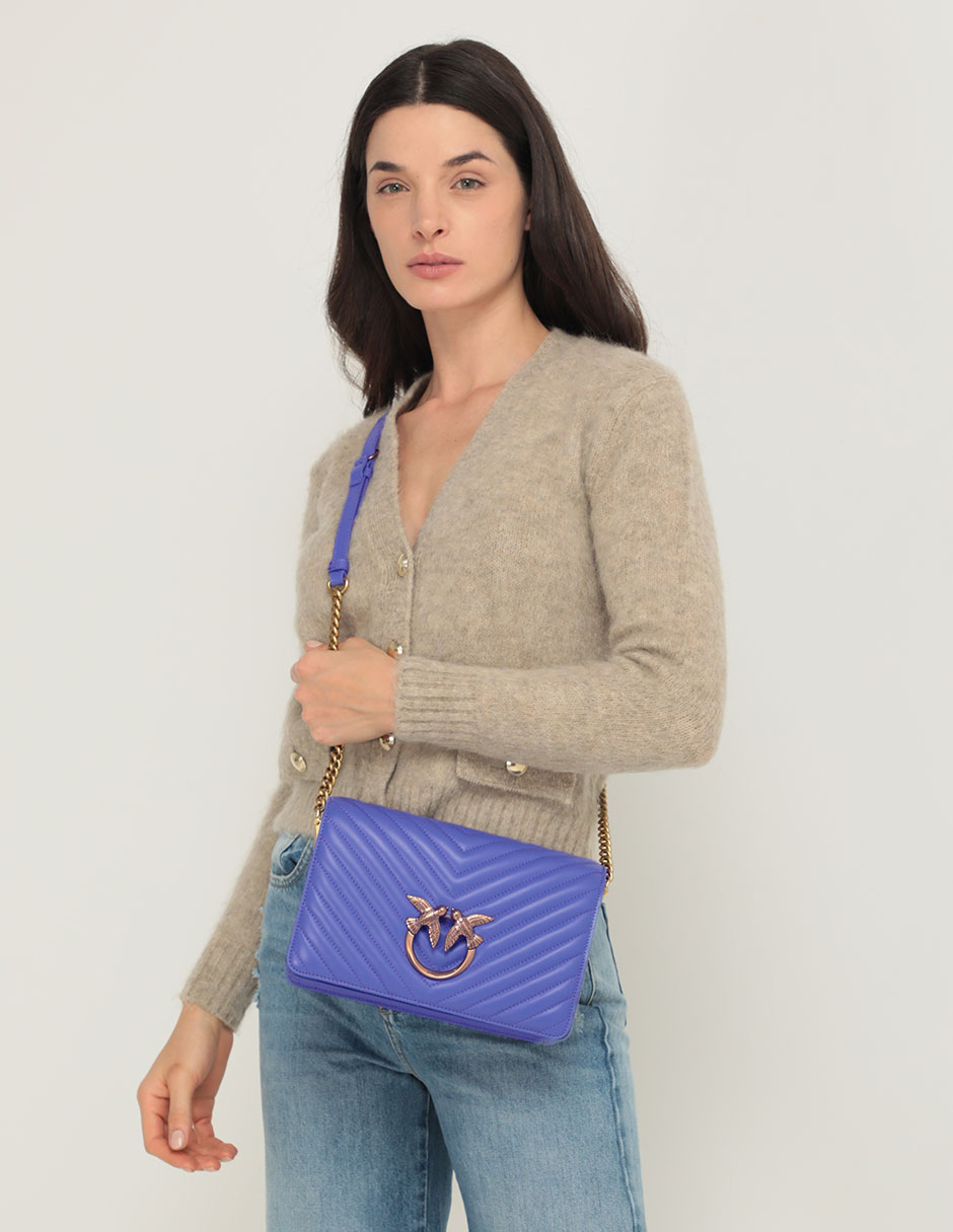 Bolsa crossbody Love-Birds de piel para mujer