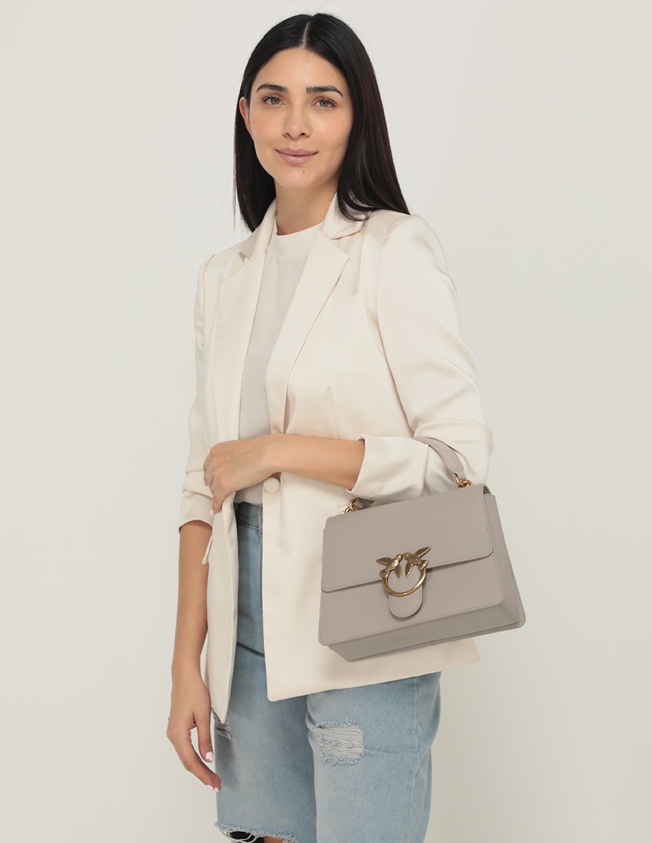 Bolsa flap Pinko Love One Top de piel para mujer