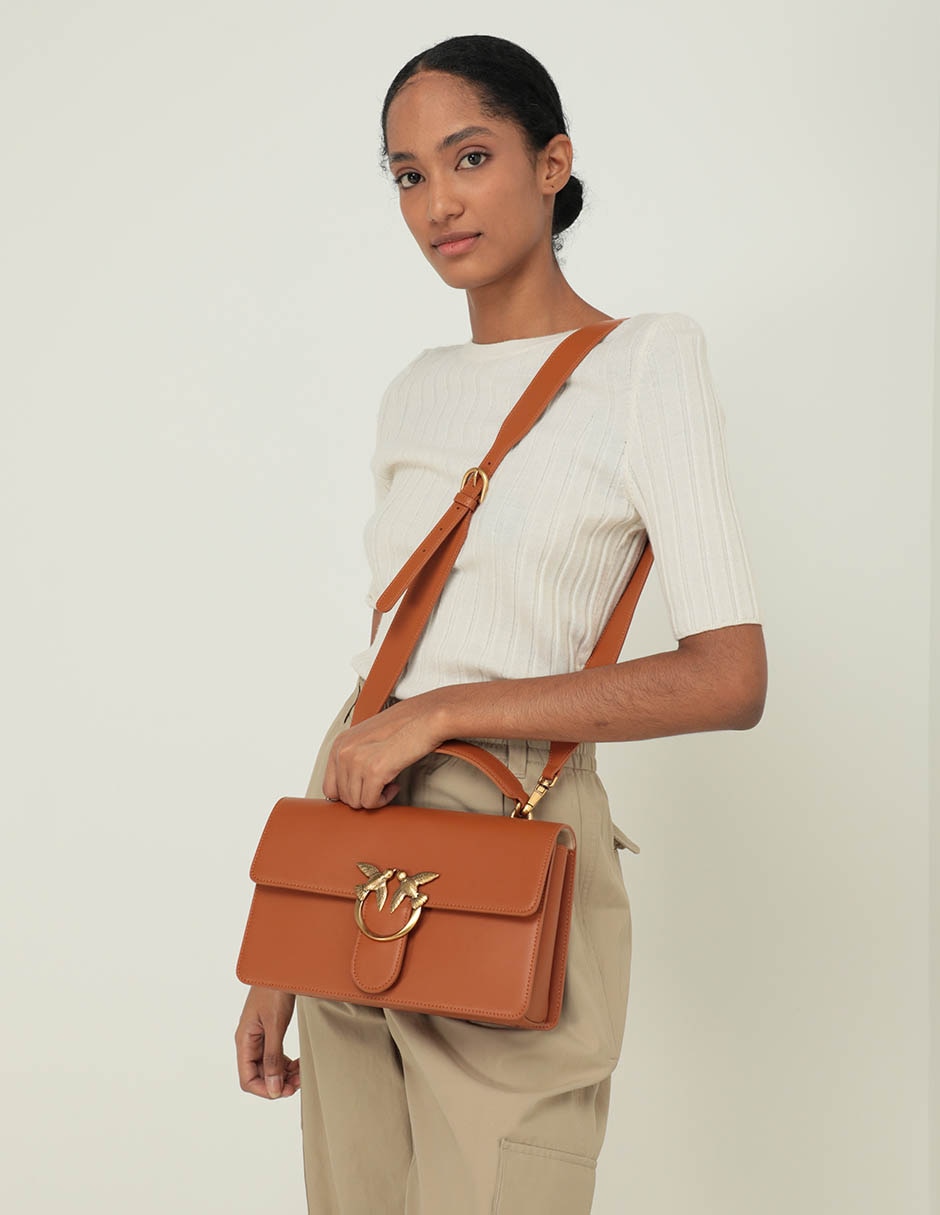 Bolsa crossbody de piel para mujer