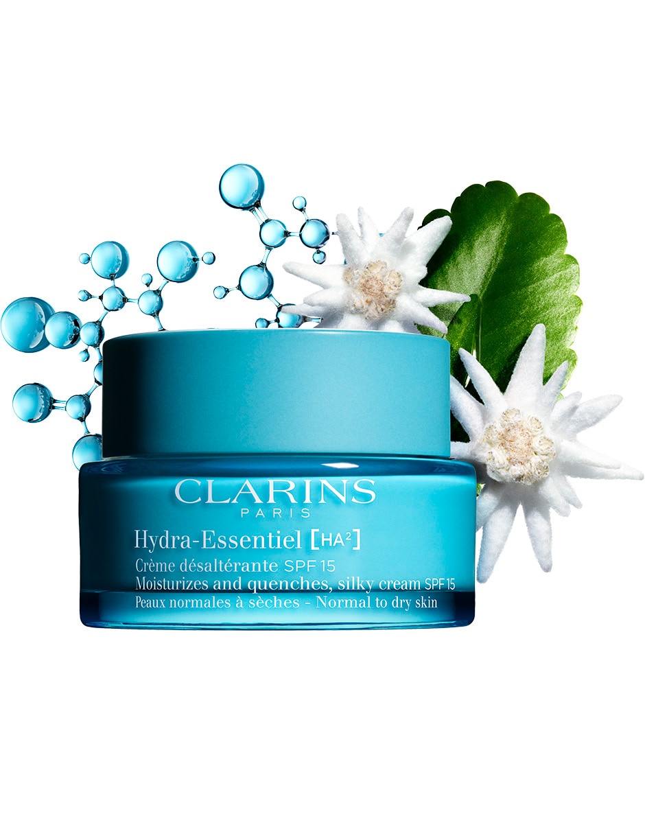 Crema para rostro y cuerpo recomendada para hidratar de día Clarins Hydra Essentiel para piel normal