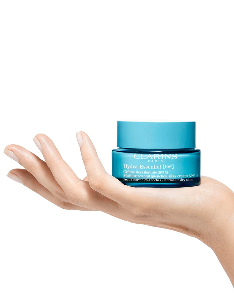 Crema para rostro y cuerpo recomendada para hidratar de día Clarins Hydra Essentiel para piel normal