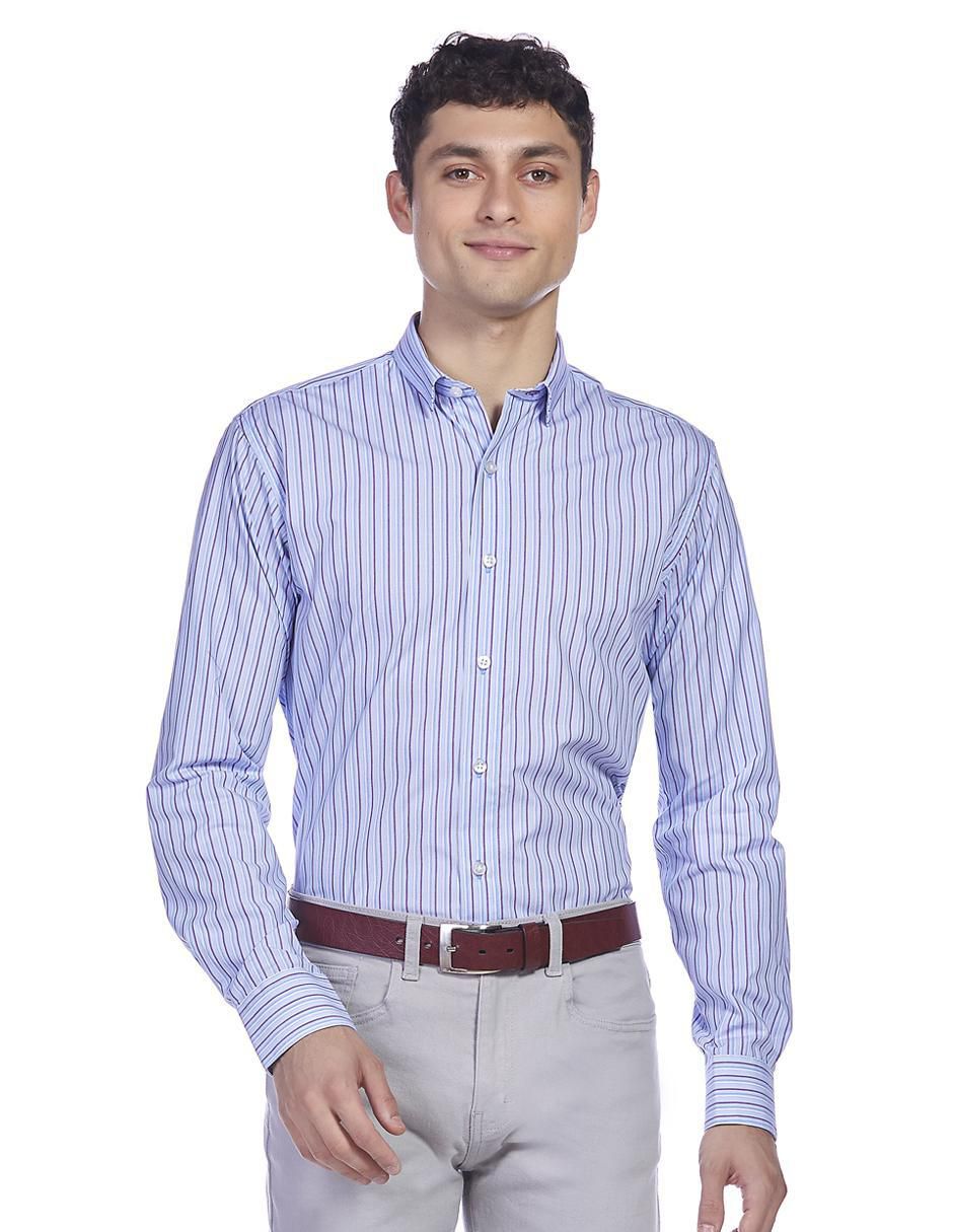Camisa formal de algodón manga larga para hombre Camisa formal de algodón manga larga para hombre