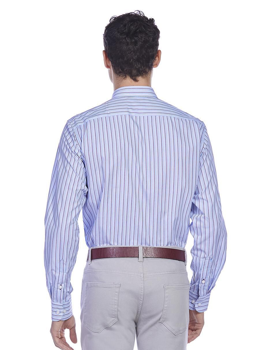 Camisa formal de algodón manga larga para hombre 6