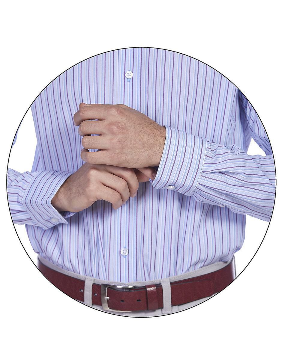 Camisa formal de algodón manga larga para hombre 5