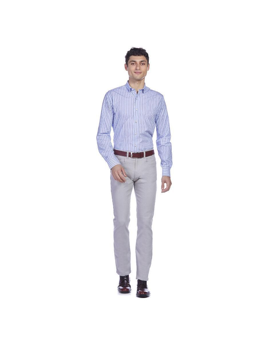 Camisa formal de algodón manga larga para hombre