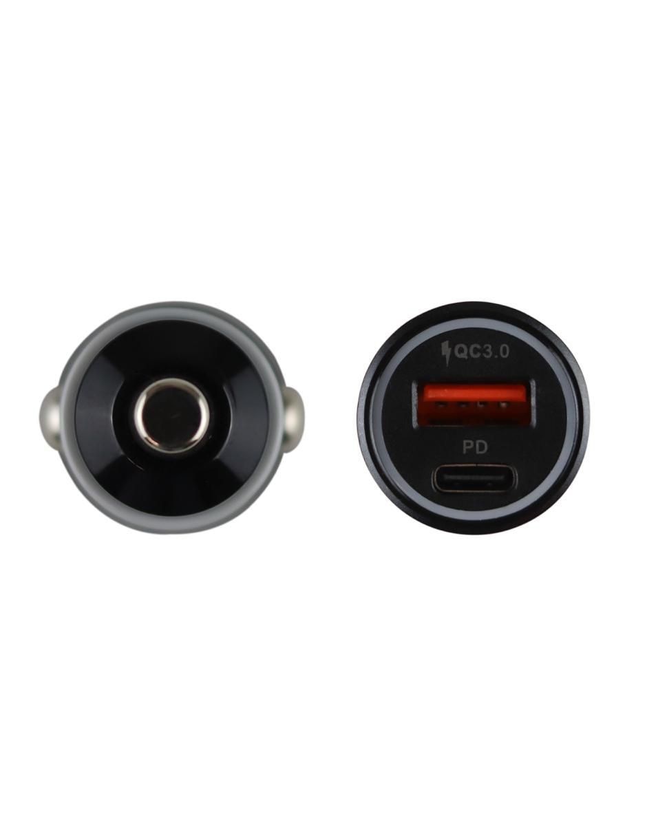 Cargador auto USB tipo A + USB tipo C 13