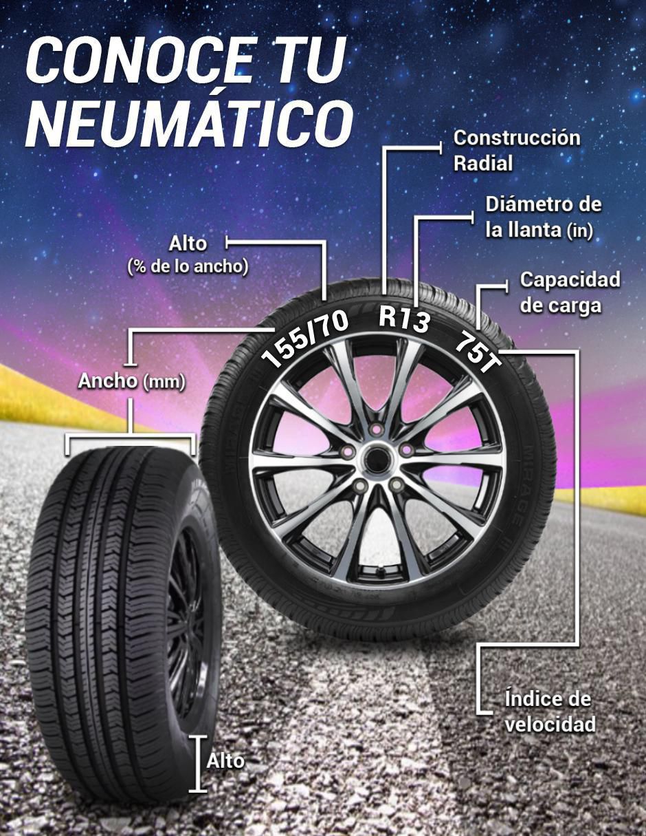 Set de llantas para auto 155 / 70 R13 4