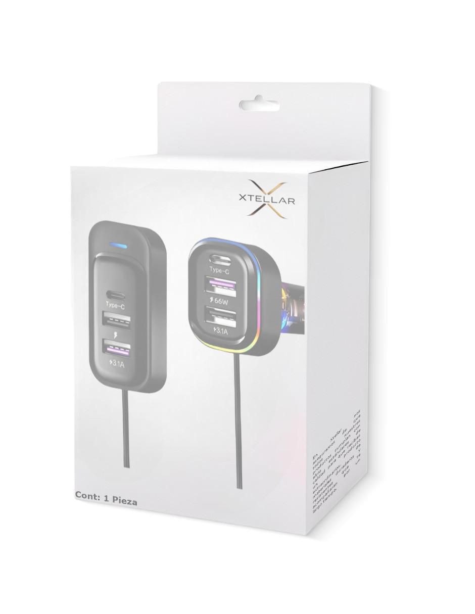 Cargador auto de 65 W USB Cargador auto de 65 W USB