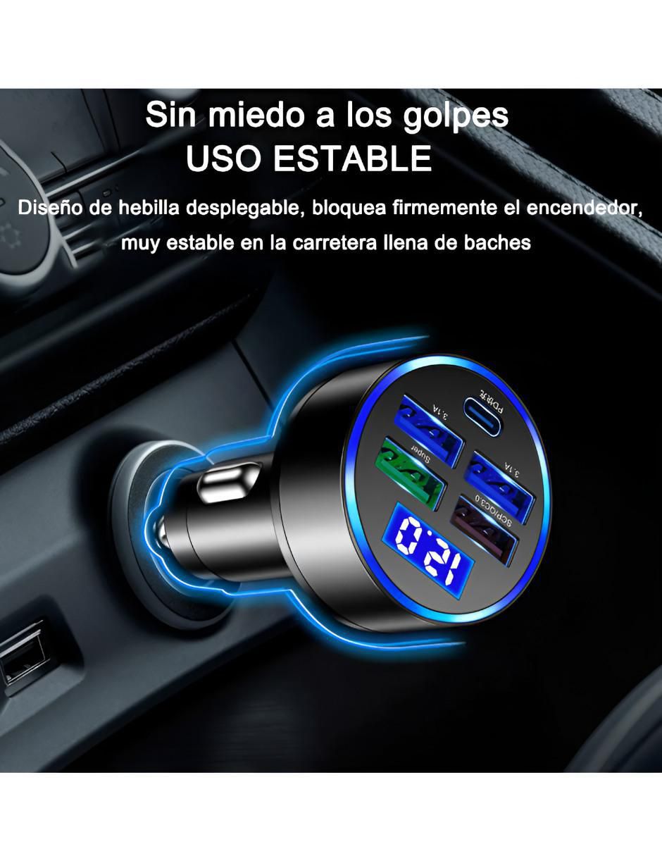 Cargador auto Xtellar de 120 W USB