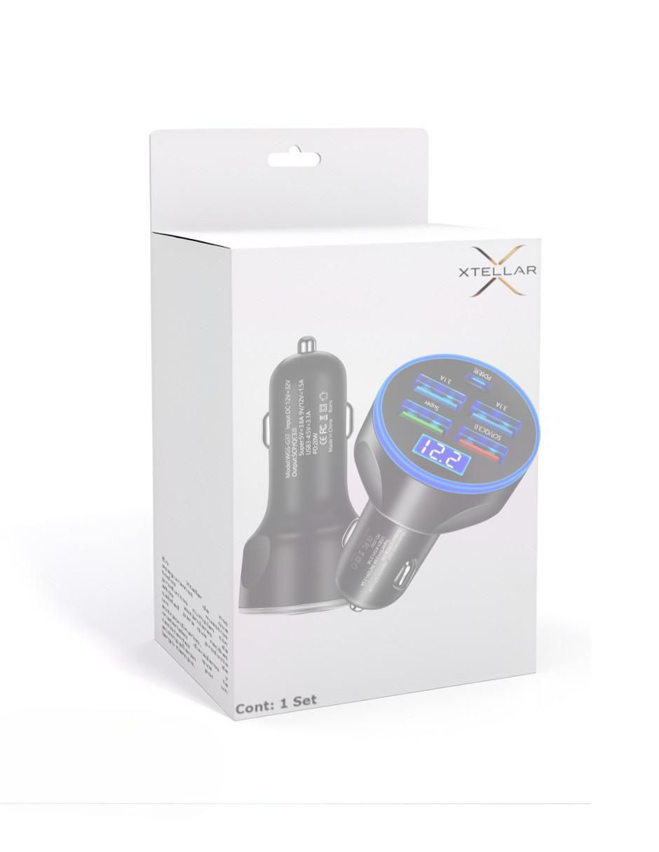 Cargador auto de 120 W USB Cargador auto de 120 W USB
