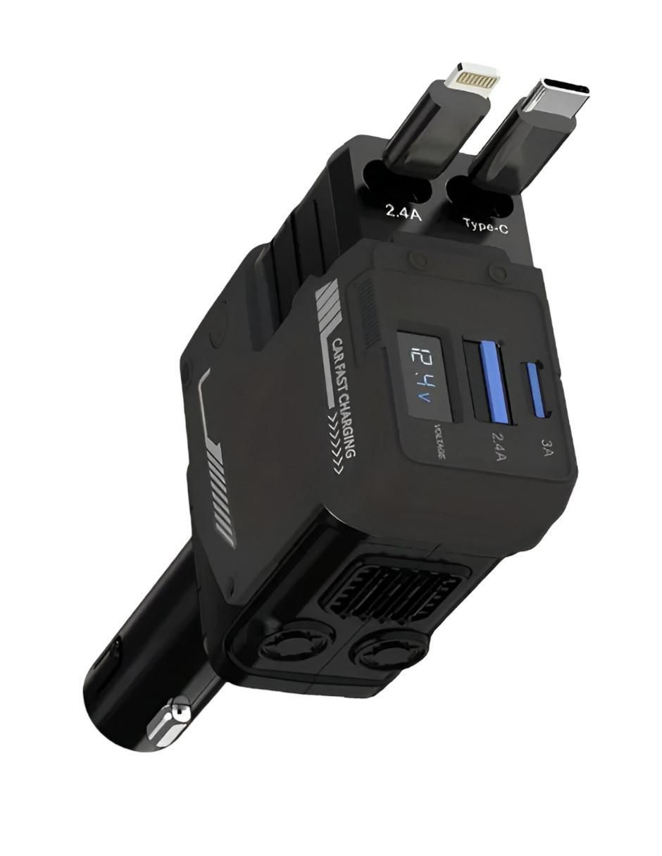 Cargador auto de 120 W USB + usb tipo C XTLLAR6207 1