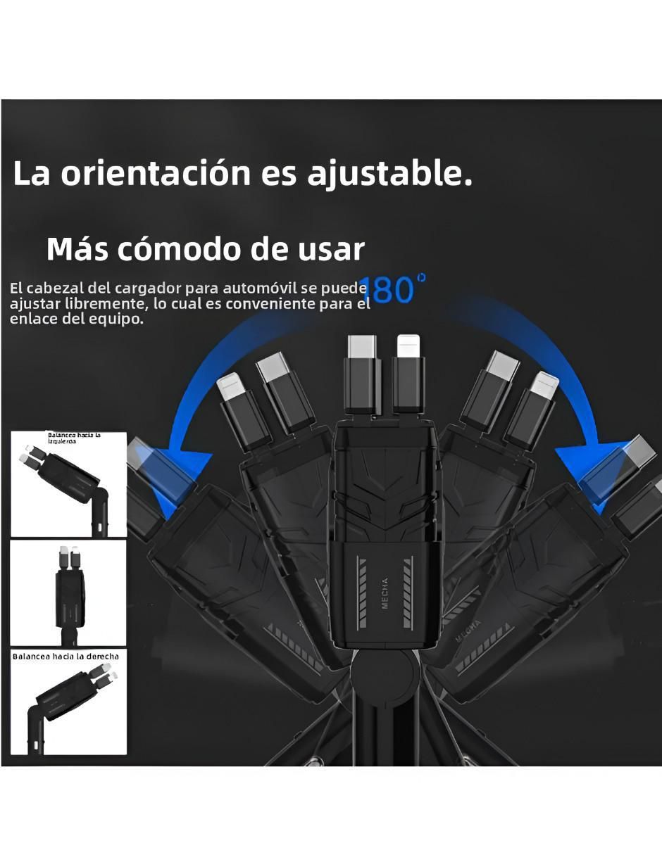 Cargador auto de 120 W USB + usb tipo C XTLLAR6207 2