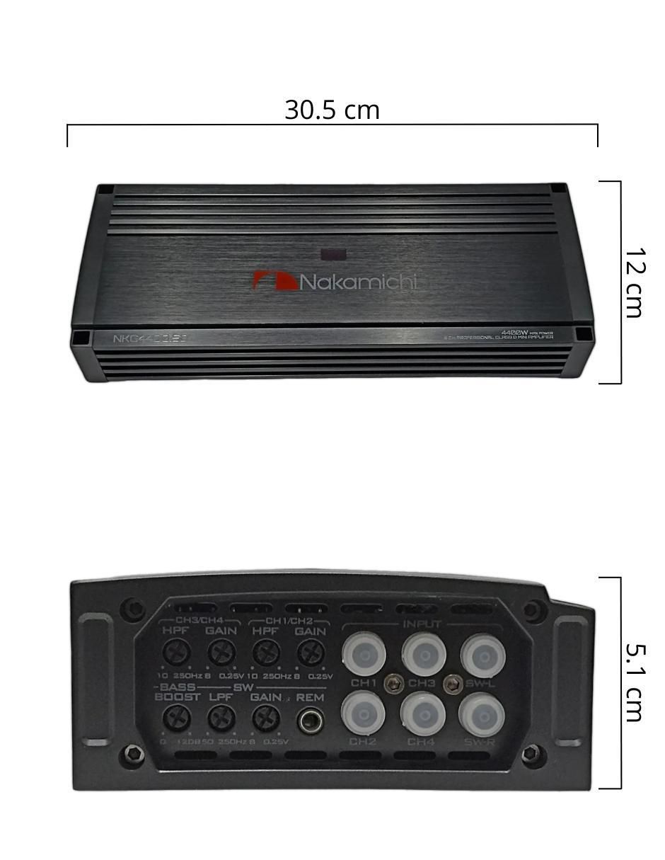 Amplificador para auto NKG4400.5D de 8 V 6