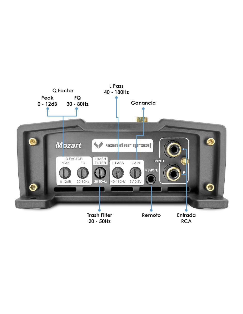 Amplificador para auto Mozart de 10 - 16 V 2
