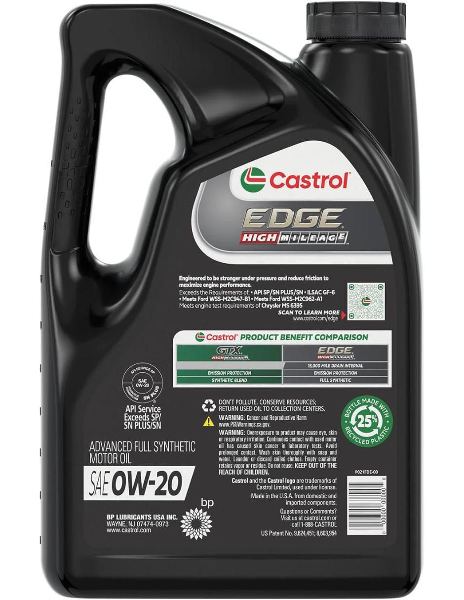 Aceite sintético Castrol para automóvil 5W-20 5 L