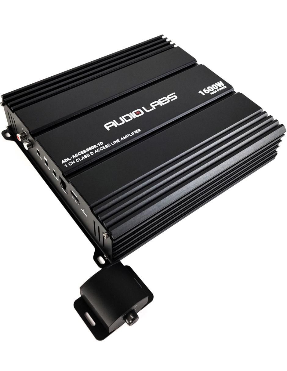 Amplificador p/auto audio labs adl-access800.1 'de' 9-16 vdc no aplica