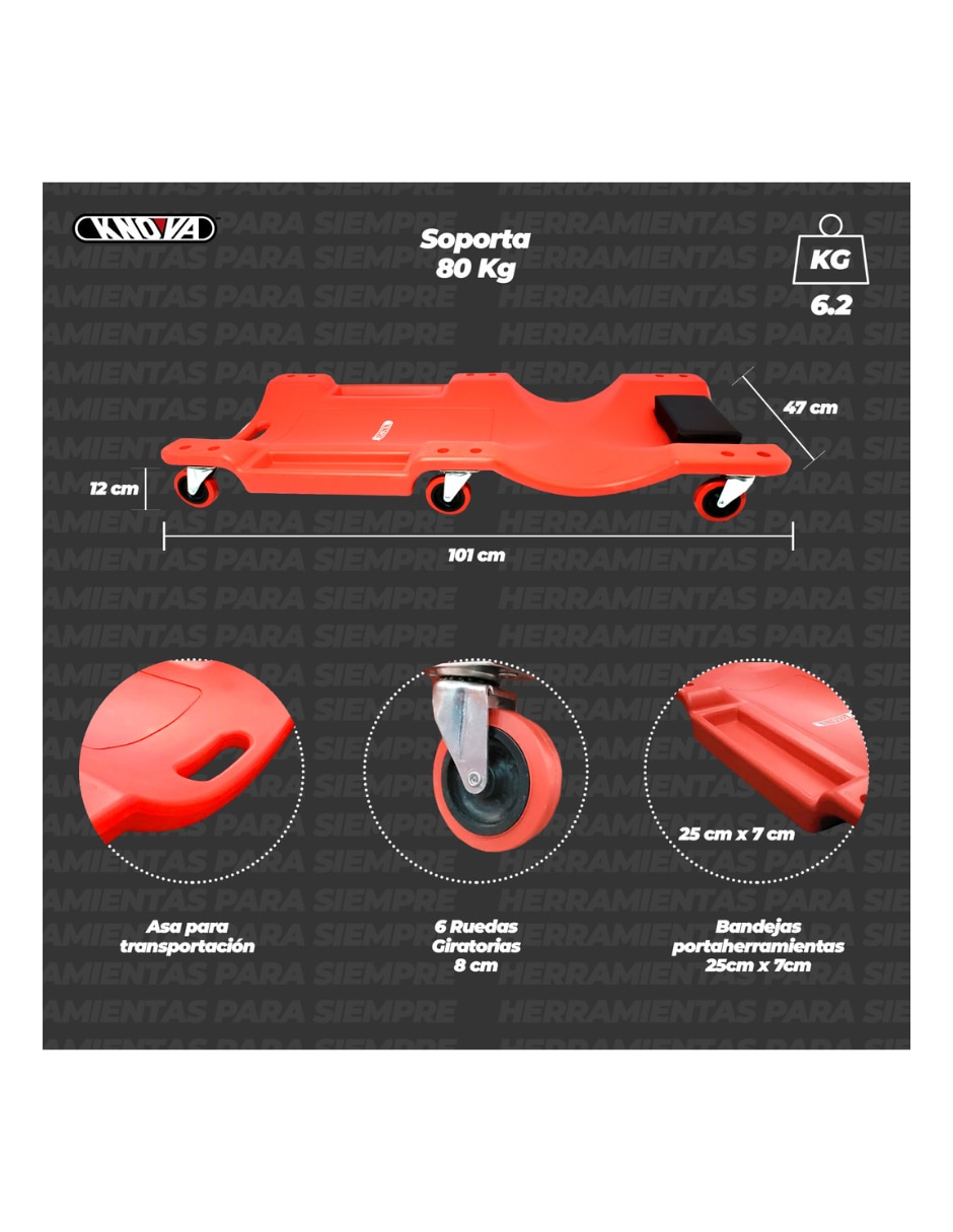 Cama para mecánico de 120 kg 4