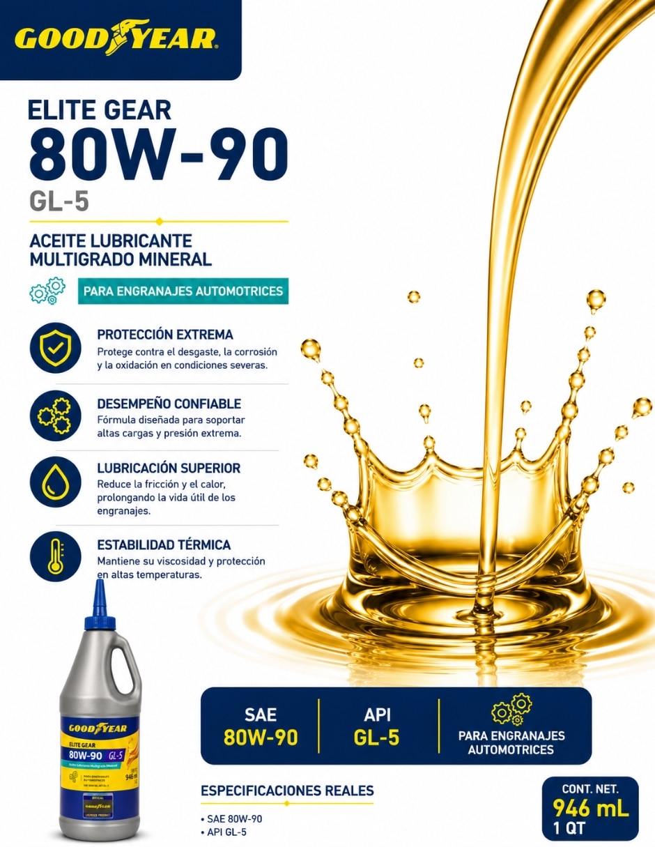 Aceite lubricante para Automóvil 80w-90 aceite de transmisión manual 7