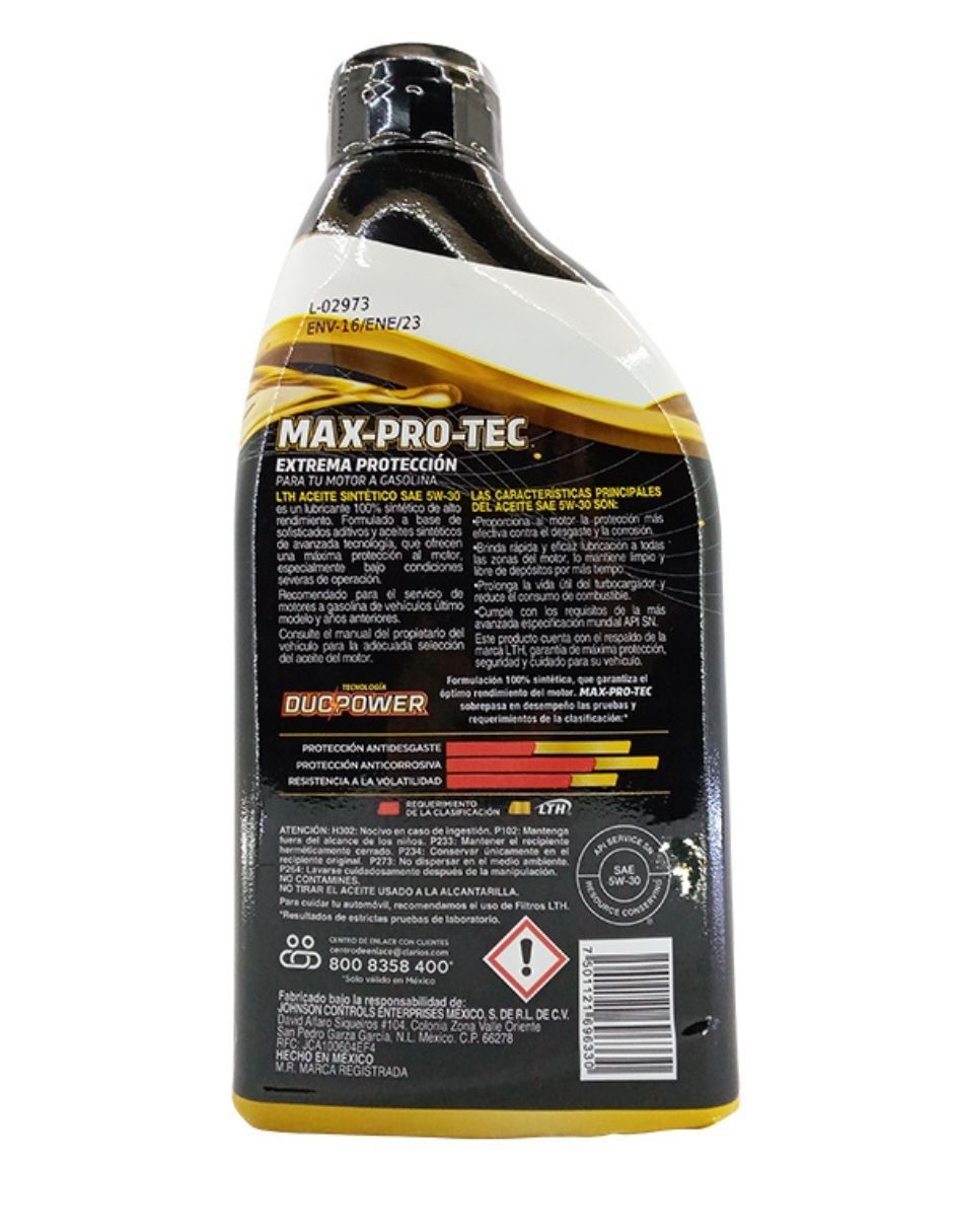 Aceite sintético para automóvil 5W-30 946 ml 2