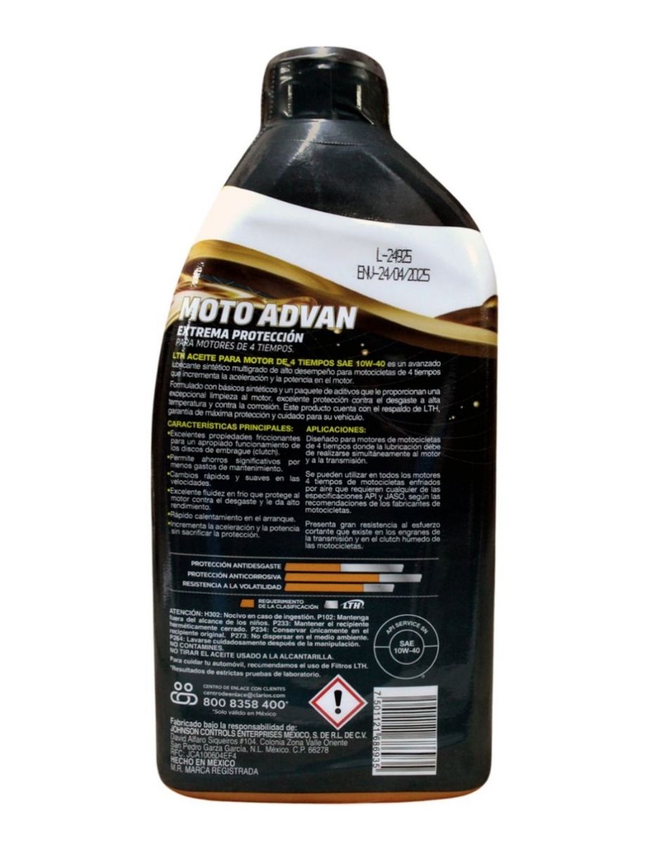 Aceite para moto 10w40 946ml 2