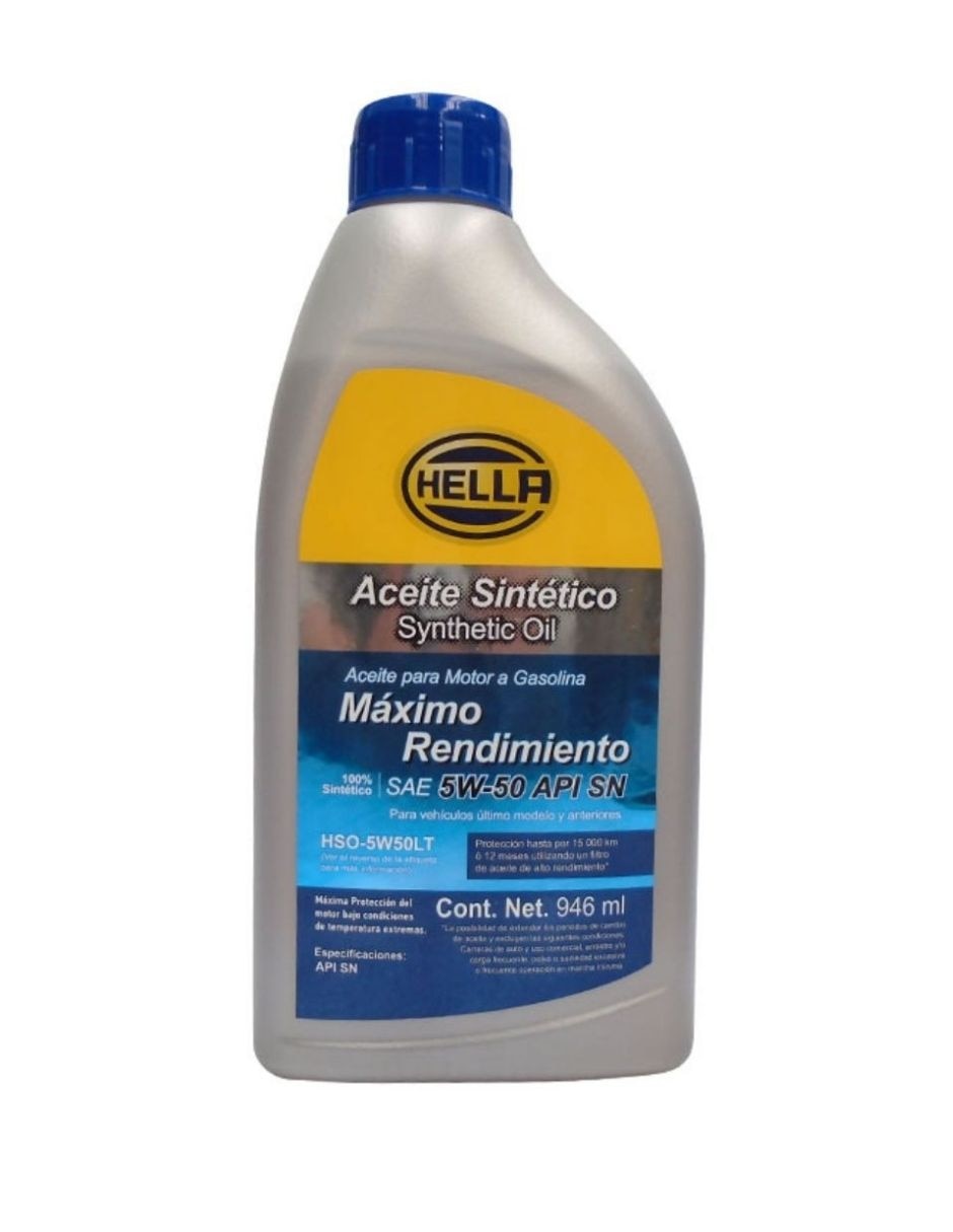 Aceite para automóvil 5w50 946ml
