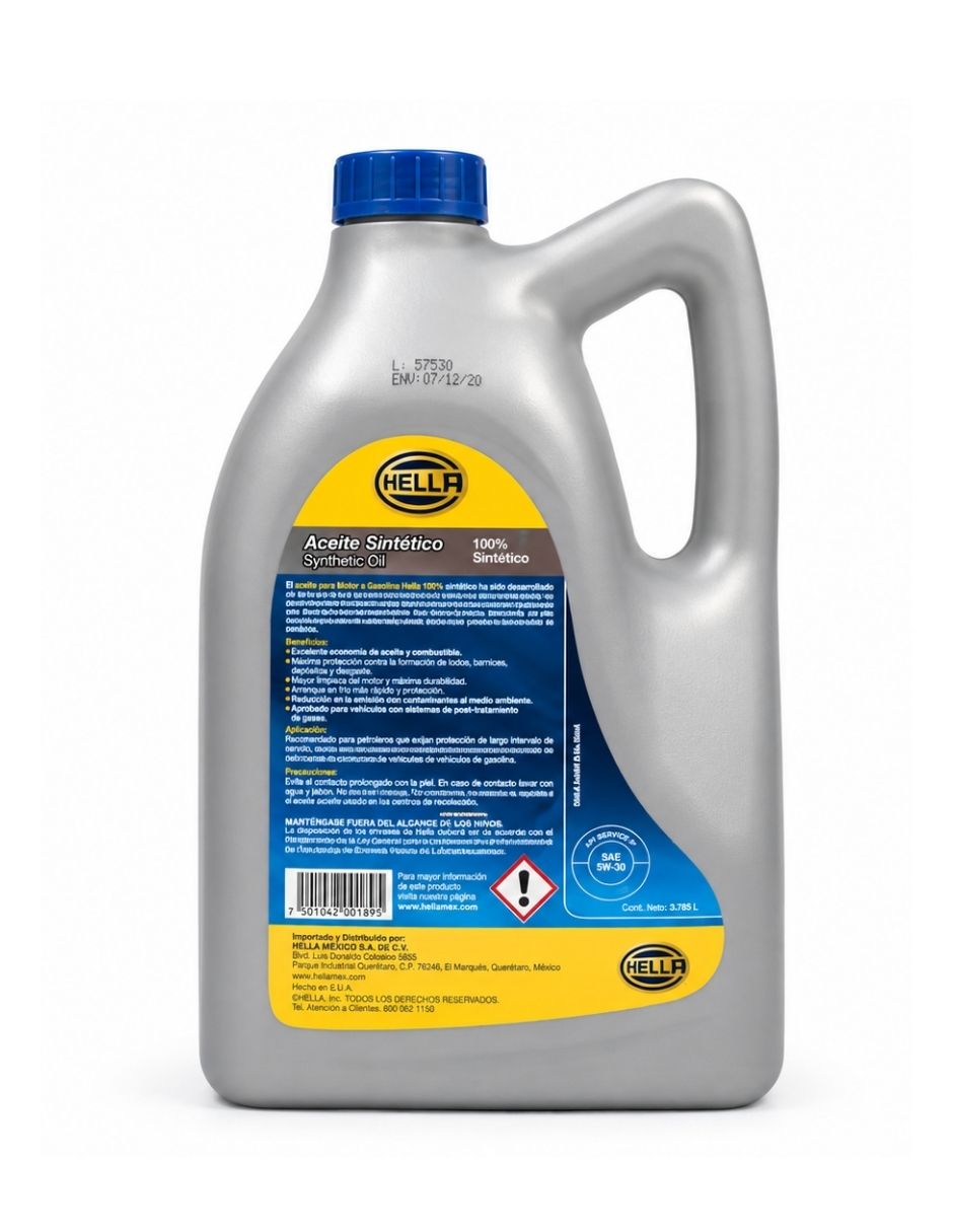 Aceite para automóvil 5w-50 5lts 2