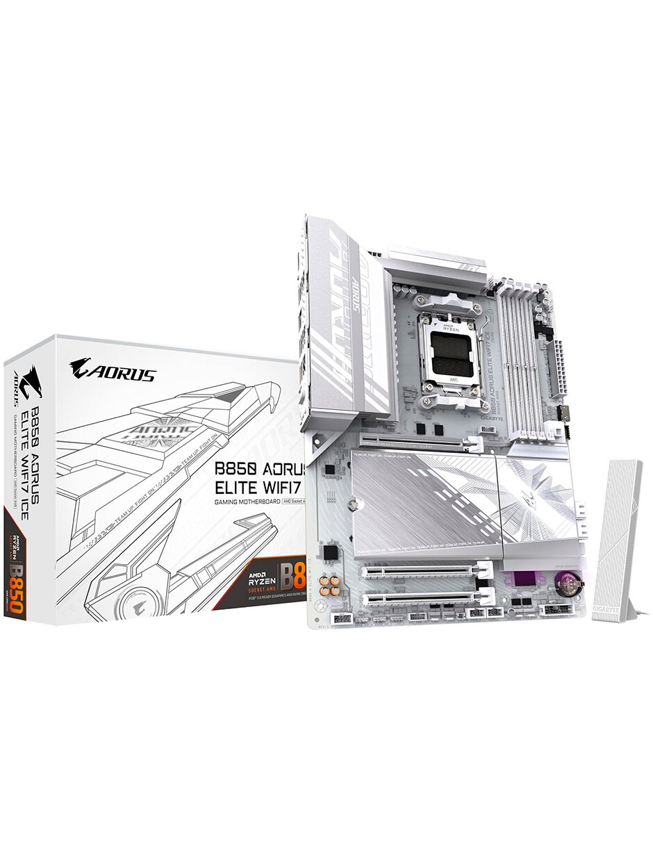 Tarjeta madre b850 elite wifi7 ice compatible con procesador amd 5