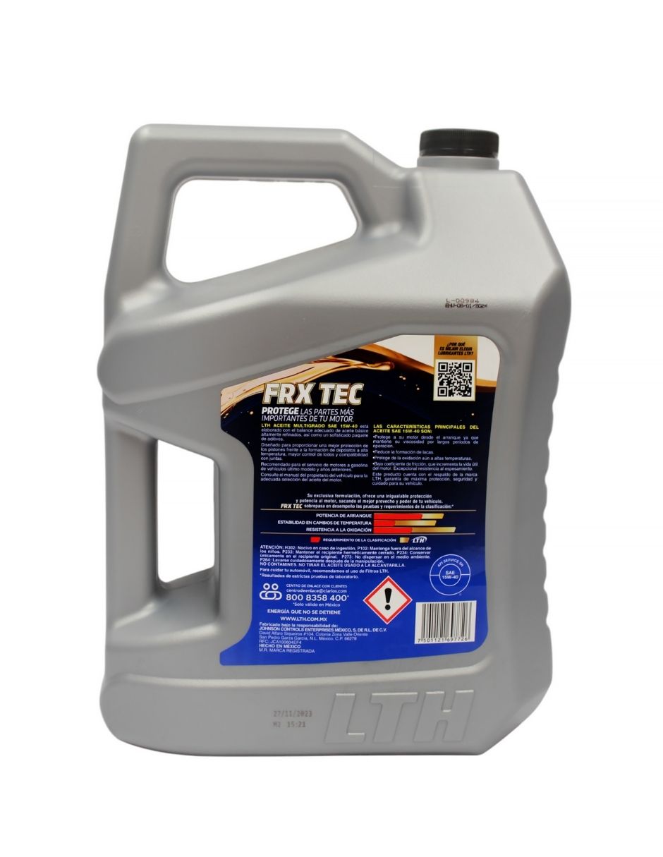 Aceite mineral para automóvil 15w-40 5litros